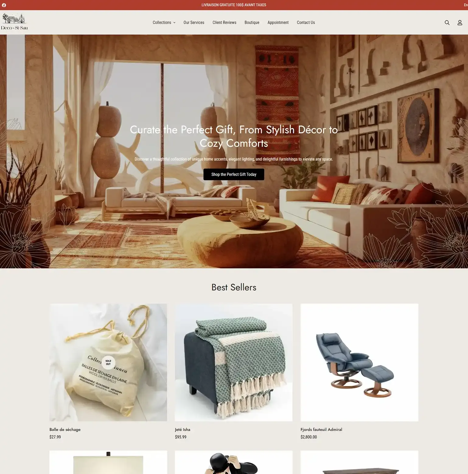 Deco St-Sau — Shopify build by Digital TEN X, an old store, rebuilt around its roots
