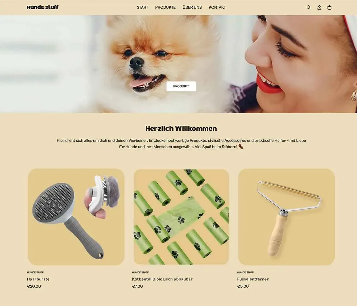Hunde Stuff — Shopify build by Digital TEN X, premium dog products, given the brand they deserved