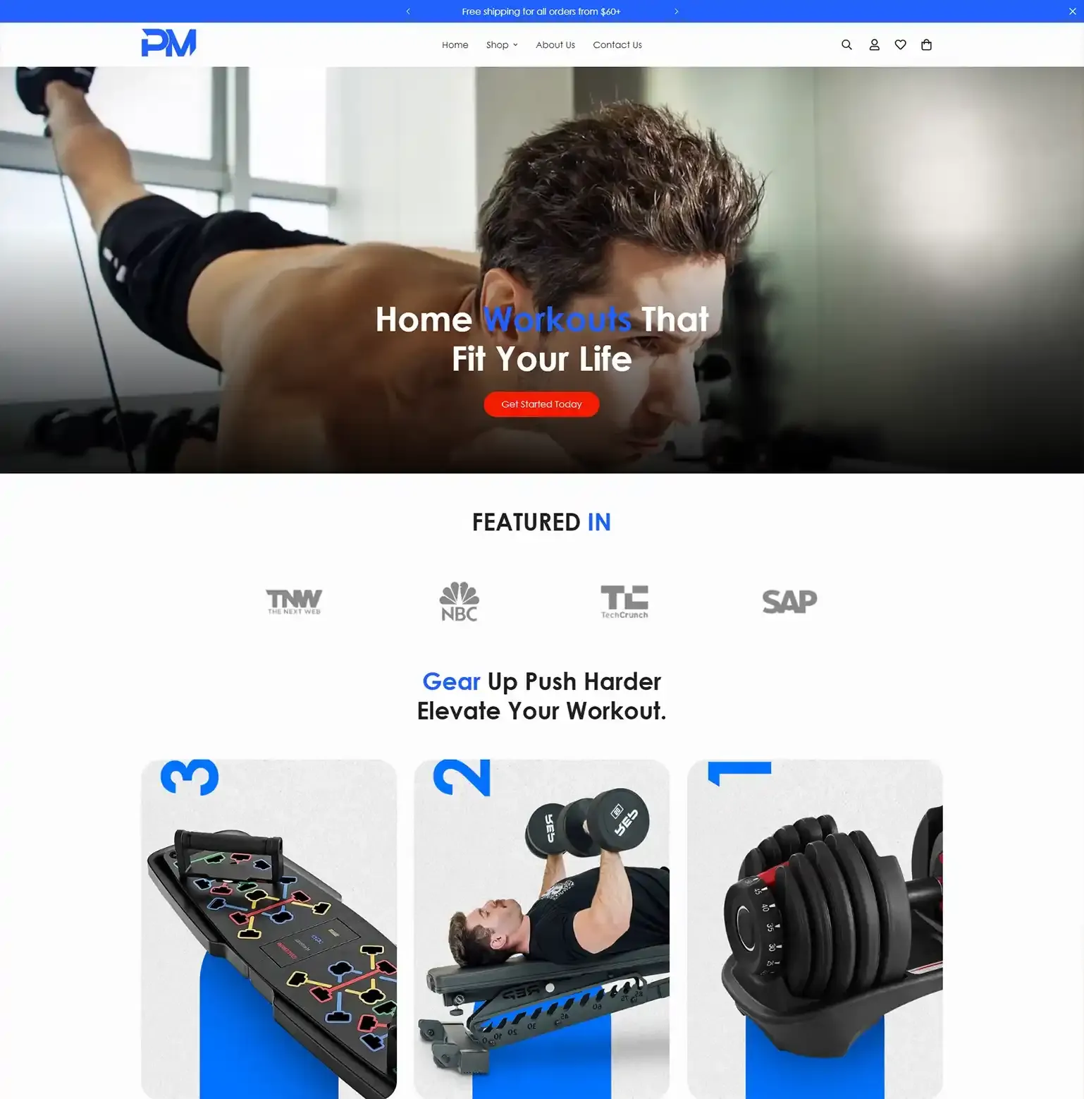 Power Motion — Shopify build by Digital TEN X, a new home-fitness brand, built premium from day one