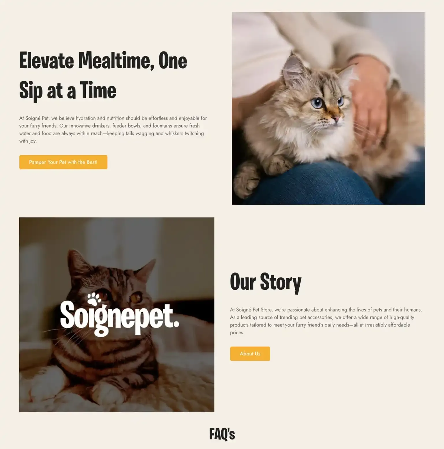 SoignePet Shopify build — screen 3 of 3