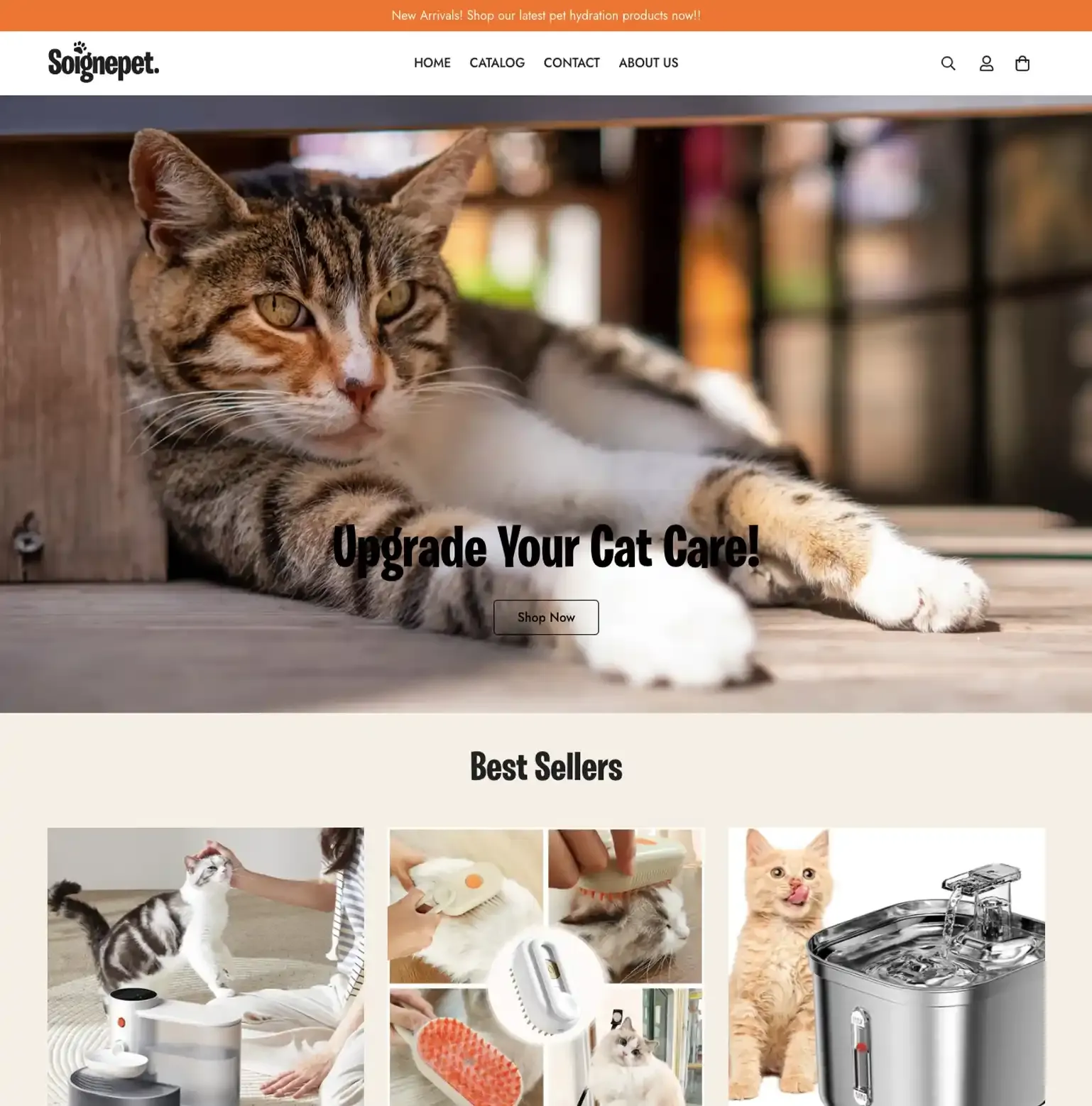 SoignePet — Shopify build by Digital TEN X, premium cat food, shopped without fuss