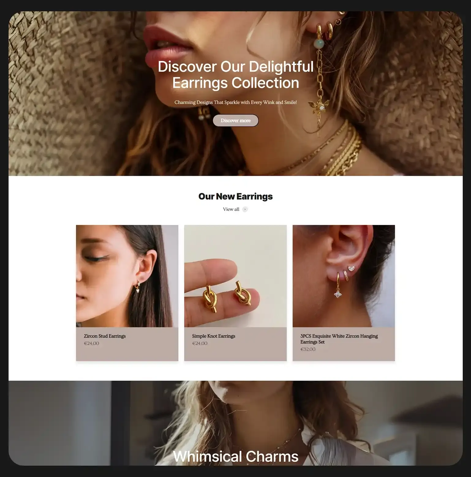 Trop Kiki Shopify build — screen 1 of 2